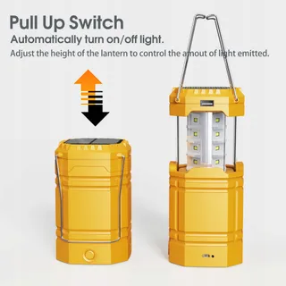 Handslinger Solar Camping Lantaarn LED Zaklamp Powerbank — miniatuur 6