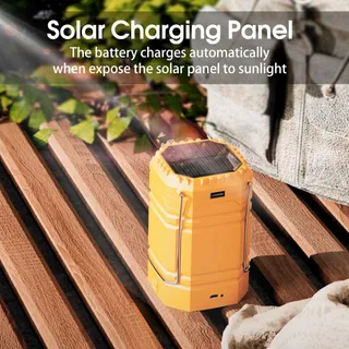 Handslinger Solar Camping Lantaarn LED Zaklamp Powerbank — miniatuur 5