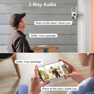 CAMPAMP Draadloos Camerasysteem Buiten Dual WiFi 24/7 Opname — miniatuur 4