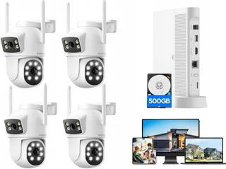 CAMPAMP Draadloos Camerasysteem Buiten Dual WiFi 24/7 Opname — miniatuur 1
