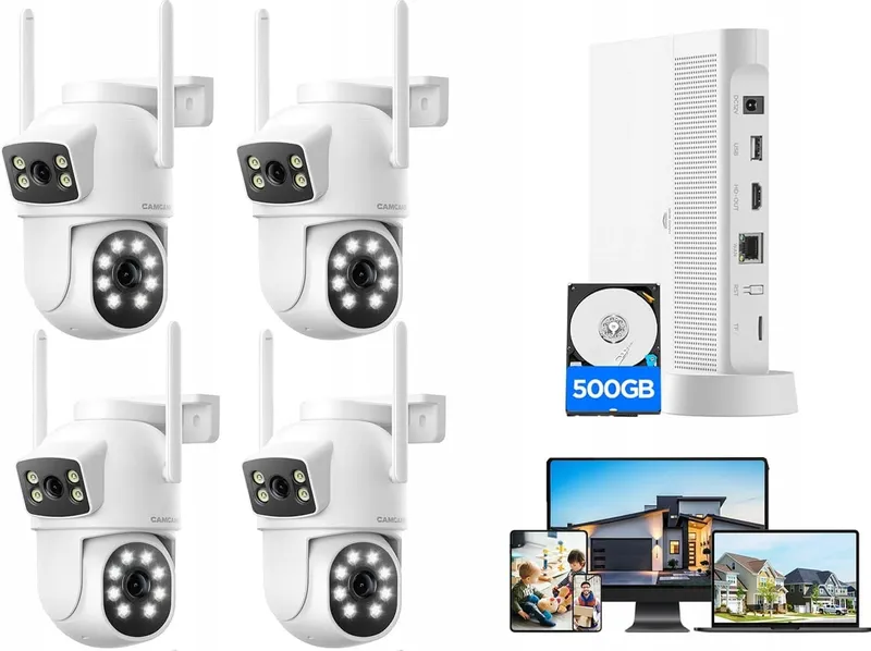 CAMPAMP Draadloos Camerasysteem Buiten Dual WiFi 24/7 Opname — foto 1