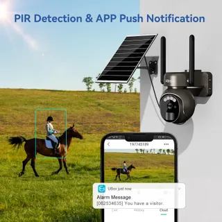 XEGA Buitencamera 4G LTE Solar 2K HD 3MP PTZ Draadloos IP66 — miniatuur 4