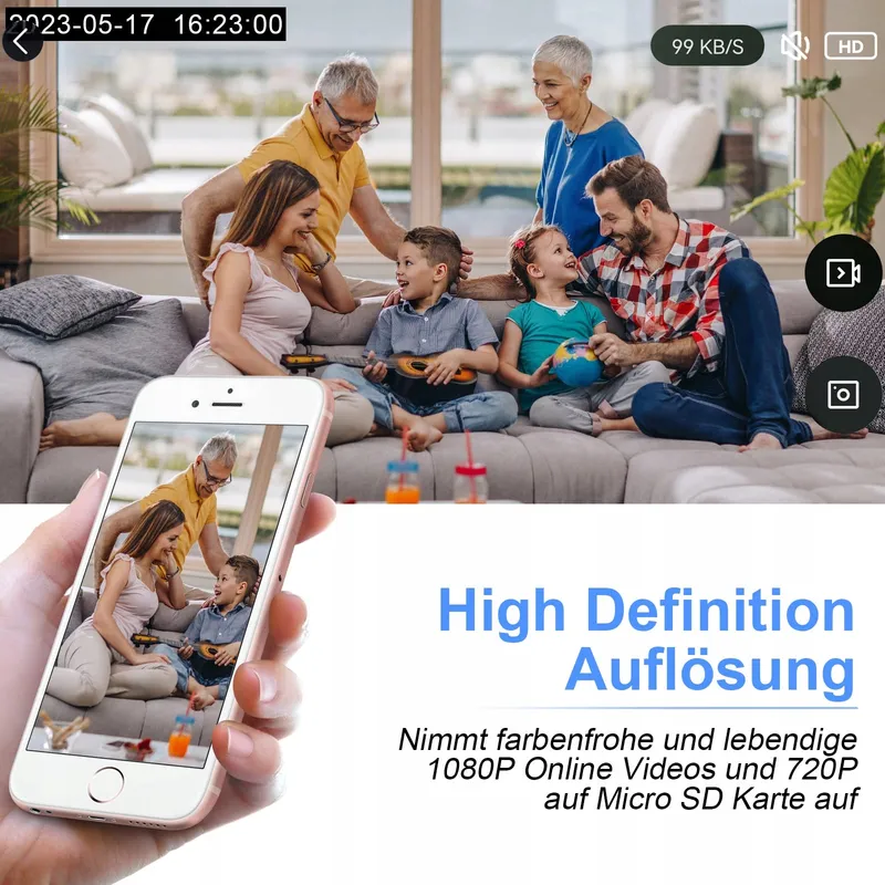 NISANUKI Mini Camera WLAN 5G 2.4G WiFi 1080P HD Microcamera — foto 3