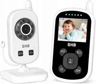 GHB Babyfoon Camera 2.4GHz Zoom Slaapliedjes ECO Nachtmodus 2X Digitaal — miniatuur 1