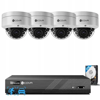 4COVR Buitencamera Set 4K 8CH 4x8MP PoE IP67 Microfoon AI — miniatuur 1