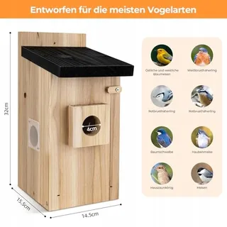 RAINBEAN Vogelhuisje met Camera 4MP AI Buiten — miniatuur 4