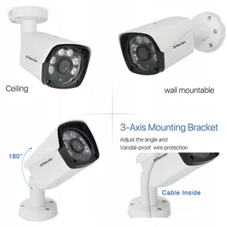 EVTEVISION 5MP Buitencamera AHD TVI CVI CVBS IP66 IR Nachtzicht 30m — miniatuur 7