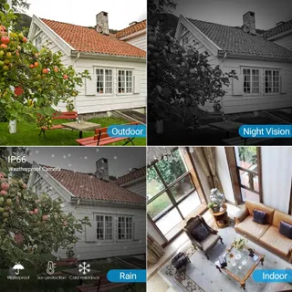 EVTEVISION 5MP Buitencamera AHD TVI CVI CVBS IP66 IR Nachtzicht 30m — miniatuur 8
