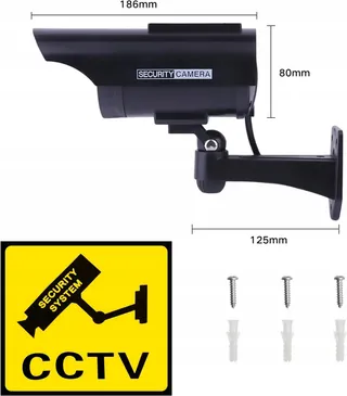 ERWEY Set 4 Nepcamera's Solar LED Zwart Voor Bewaking — miniatuur 2