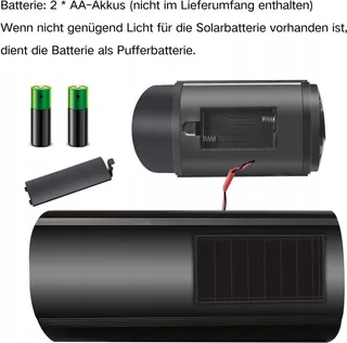 ERWEY Set 4 Nepcamera's Solar LED Zwart Voor Bewaking — miniatuur 3