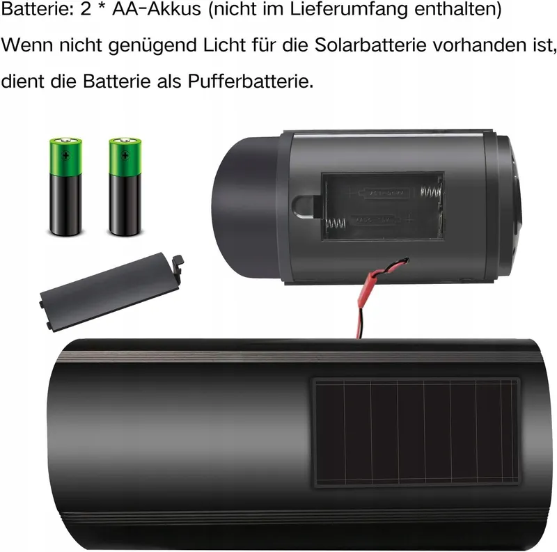 ERWEY Set 4 Nepcamera's Solar LED Zwart Voor Bewaking — foto 3