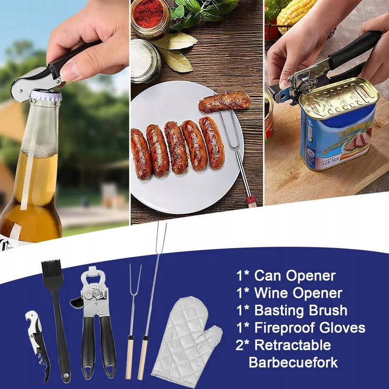 ZZXKER Camping Servies Set 36-delig Bestek Outdoor Grill — foto 5