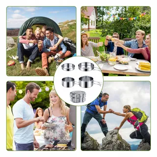 LOGEI Campingservies Set Roestvrij Staal 304 — miniatuur 6