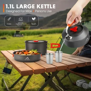 THTYBROS Camping Servies Set 17-delig Aluminium Outdoor — miniatuur 4