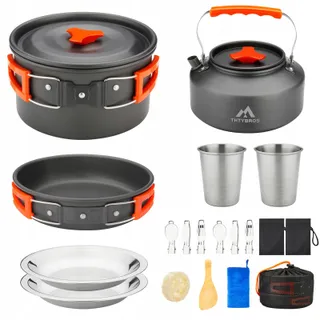 THTYBROS Camping Servies Set 17-delig Aluminium Outdoor — miniatuur 1