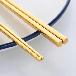 BUYER STAR 5 Paar Gouden Eetstokjes RVS 304 Voor Sushi Set — miniatuur 5