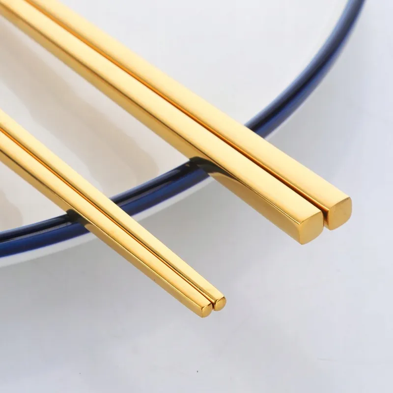 BUYER STAR 5 Paar Gouden Eetstokjes RVS 304 Voor Sushi Set — foto 5