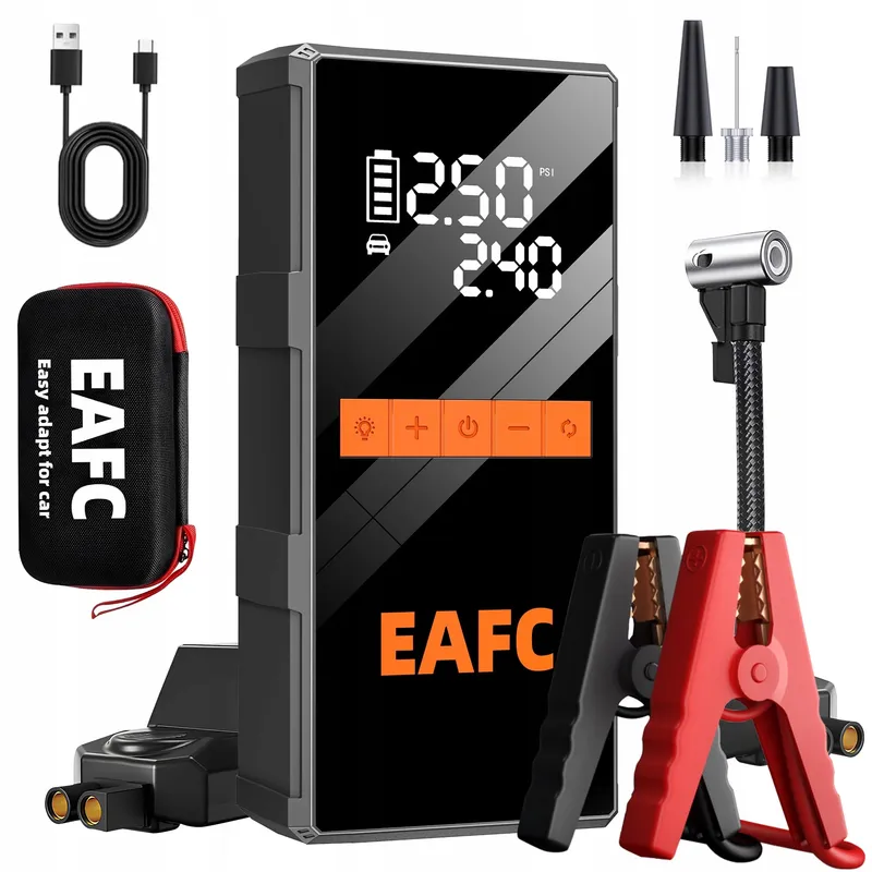 VOLTMASTER Powerbank 4000A Compressor 150PSI 12V LED USB-C — foto 1