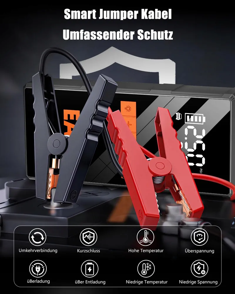 VOLTMASTER Powerbank 4000A Compressor 150PSI 12V LED USB-C — foto 6