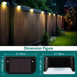 SOLPEX Solar Tuinlampen 8 Stuks Waterdicht Trap Terras — miniatuur 5