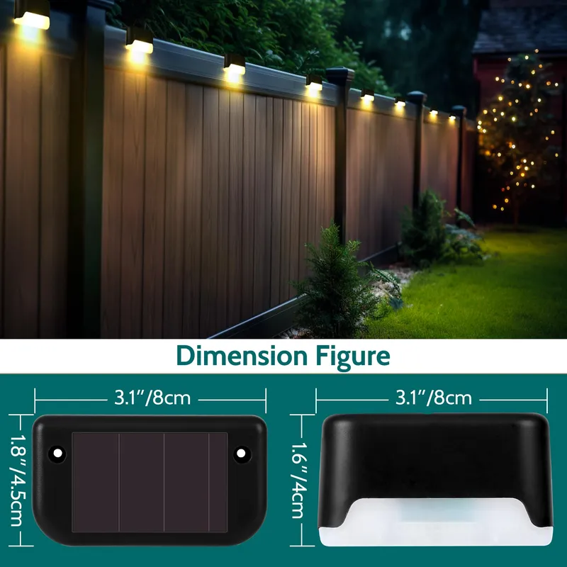 SOLPEX Solar Tuinlampen 8 Stuks Waterdicht Trap Terras — foto 5