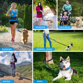 NOBLEZA Hardloopriem Hond Verstelbare Heupband Tasje — miniatuur 8