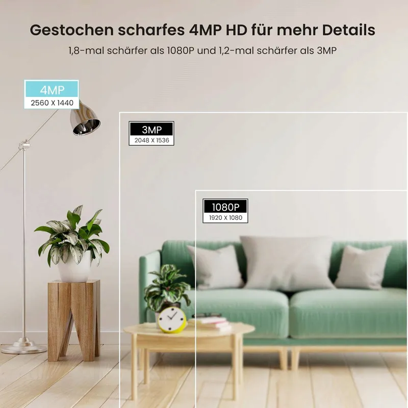 TENDA Binnencamera 2.5K 4MP 2-Weg Audio 360° IR Nachtzicht — foto 2