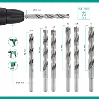 ENT Houtborenset HSS-G 25-delig 1-13mm — miniatuur 4