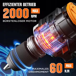 LITHELI Accuboorschroevendraaier 20V 10000mAh 60Nm LED Voor Thuis — miniatuur 2