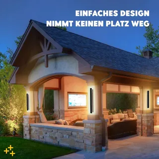 LED Wandlamp Binnen Buiten IP67 Zwart 7W 30x5cm — miniatuur 8
