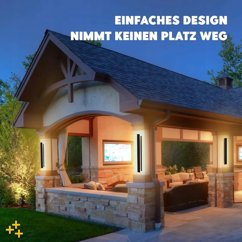 LED Wandlamp Binnen Buiten IP67 Zwart 7W 30x5cm — foto 8