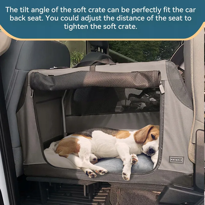 PETSFIT Opvouwbare Transportbox Middelgrote Honden Grijs M — foto 7
