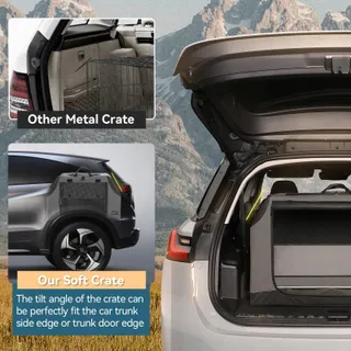 PETSFIT Opvouwbare Transportbox Middelgrote Honden Grijs M — miniatuur 3