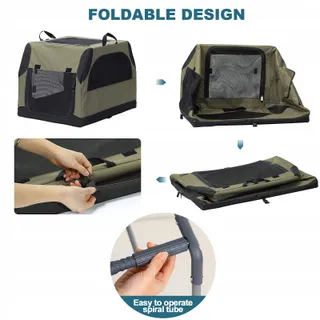 PETSFIT Opvouwbare Transportbox Middelgrote Honden Grijs M — miniatuur 9