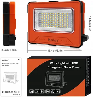 MEIHUA 60W LED Werklamp 12000mAh Accu Waterdicht Camping — miniatuur 7