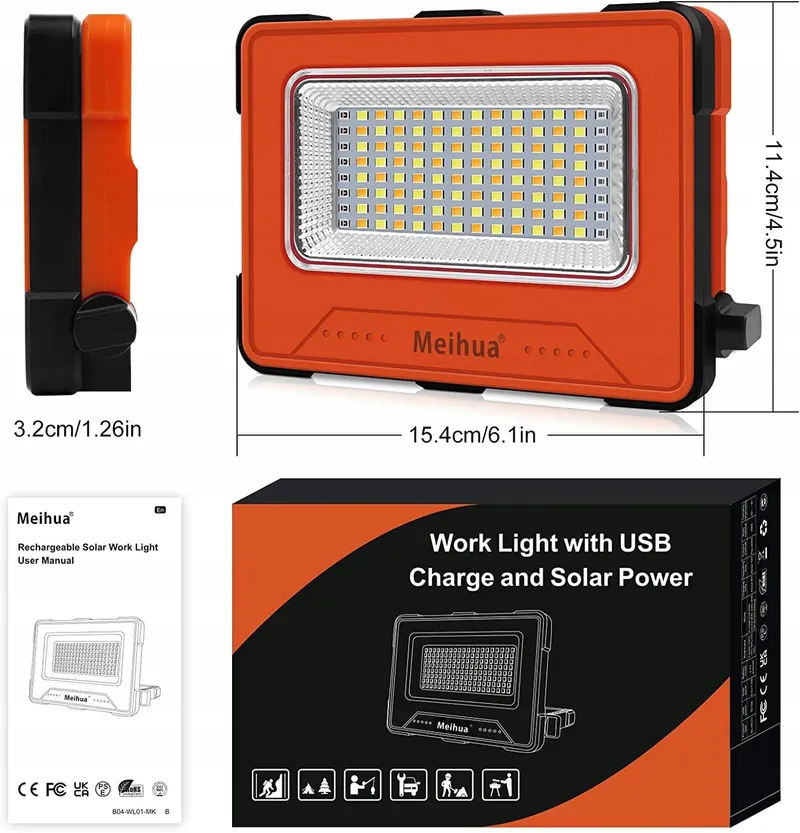 MEIHUA 60W LED Werklamp 12000mAh Accu Waterdicht Camping — foto 7