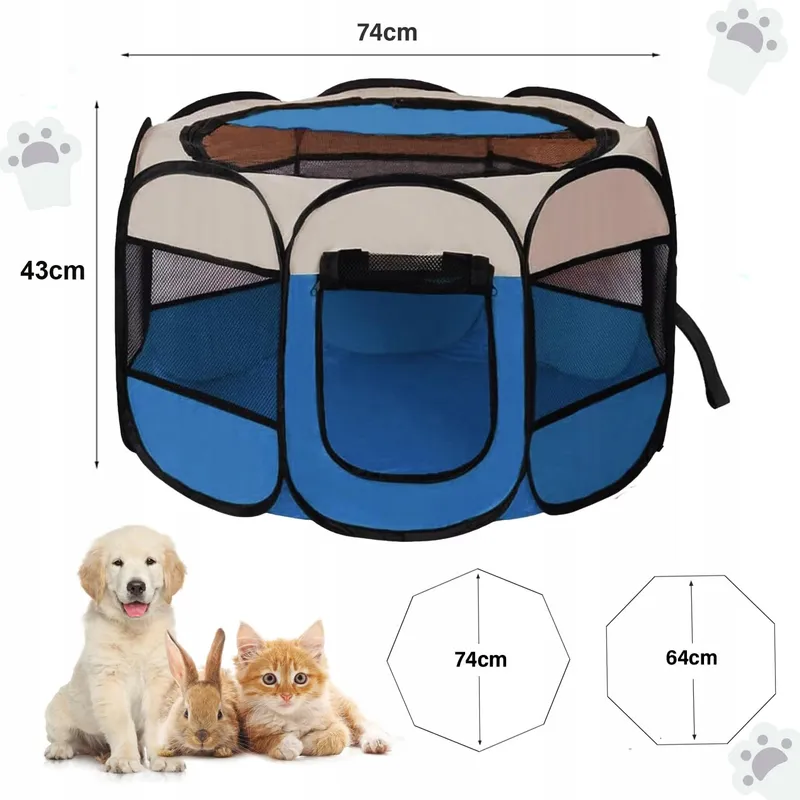 BRIMOREA Opvouwbare Puppyren 74x74x43cm Voor Honden Katten Konijnen — foto 6