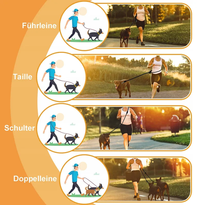 Multifunctionele Hondenriem Middelgrote Grote Honden 3m Verstelbaar Nylon — foto 5