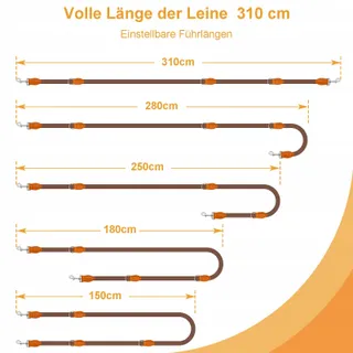 Multifunctionele Hondenriem Middelgrote Grote Honden 3m Verstelbaar Nylon — miniatuur 6