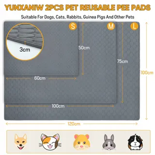 Puppy Trainingsmatjes Super Absorberend 120x120cm — miniatuur 2