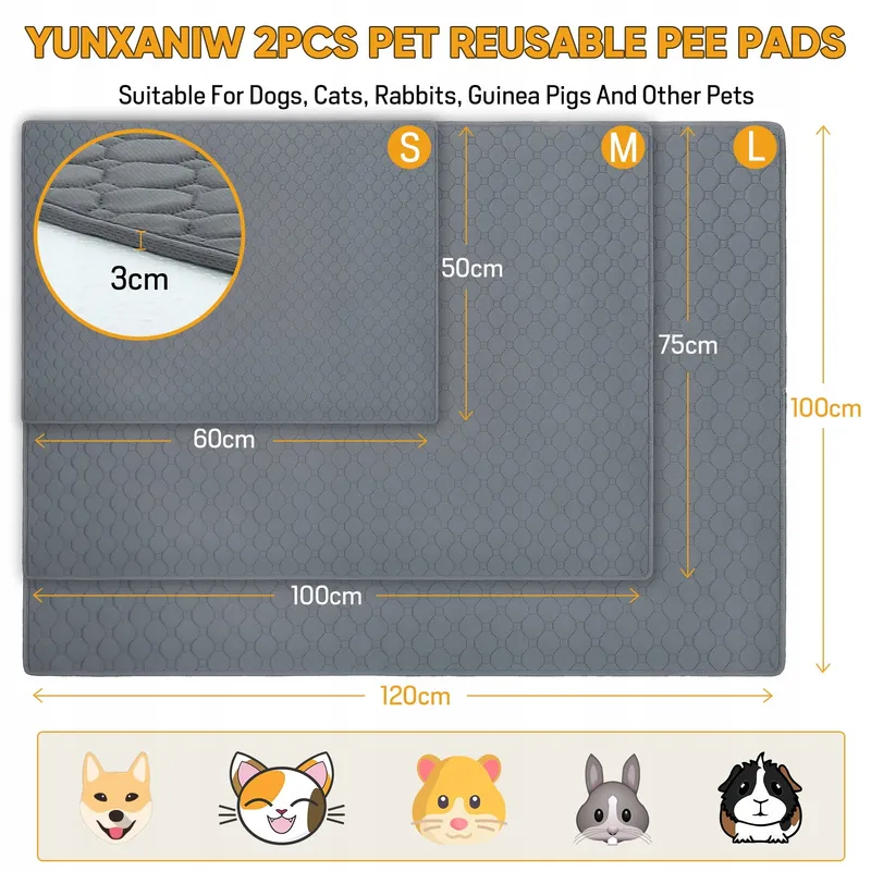 Puppy Trainingsmatjes Super Absorberend 120x120cm — foto 2