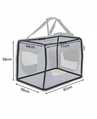 LIONTO Opvouwbare Transportbox Honden Katten 82x58x58cm 18kg Donkerblauw — miniatuur 5
