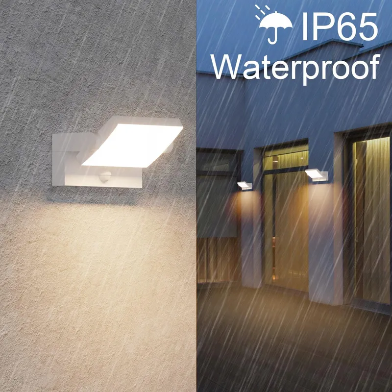 KLIGHTEN Buitenlamp LED 24W Met Bewegingsmelder IP65 Wit 3000K — foto 5