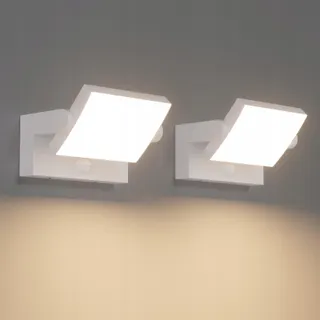 KLIGHTEN Buitenlamp LED 24W Met Bewegingsmelder IP65 Wit 3000K — miniatuur 1