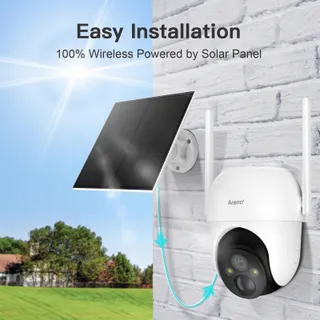 ARENTI Camera Buiten 2K 3MP Draadloos Solar PTZ 360° WiFi — miniatuur 5