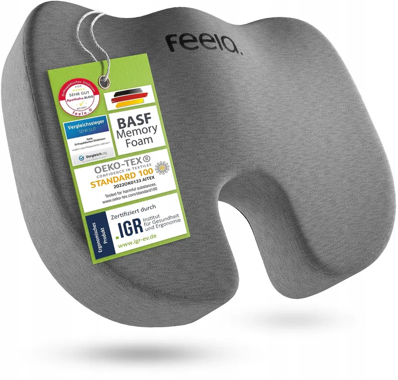 FEELA Orthopedisch Kussen Ergonomisch Universeel Grijs 36x45cm — foto 1