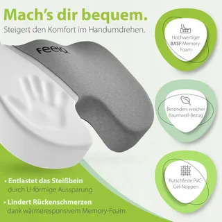 FEELA Orthopedisch Kussen Ergonomisch Universeel Grijs 36x45cm — miniatuur 3