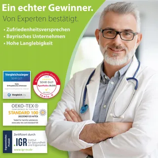 FEELA Orthopedisch Kussen Ergonomisch Universeel Grijs 36x45cm — miniatuur 6