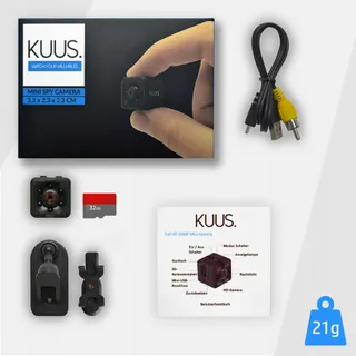 KUUS C1 Mini Binnencamera Full HD 1080P 32GB SD — miniatuur 7