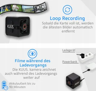 KUUS C1 Mini Binnencamera Full HD 1080P 32GB SD — miniatuur 5